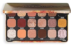 REVOLUTION BEAUTY LONDON Revolution Beauty, Forever Flawless Eyeshadow Palette, 18 Pigmented Makeup Shades of Mattes & Shimmers, Vegan & Cruelty-Free, Bronze Temptation