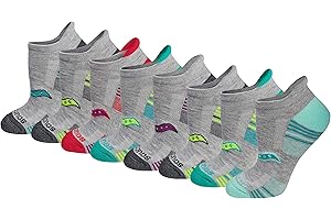 Saucony Damskie skarpety sportowe Rundry Performance Heel Tab Athletic Socks, dostępne w rozmiarach S-L (zestawy 8, 16, 24 par), Small