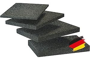 ‎BAUHELD BAUHELD® Terrassenpads 90x60x 20mm [40 Stück] Hochwertige Bautenschutzmatte aus Gummi-Granulat [Made in Germany] Als Unterleg-Platten für Terrassenfliesen, WPC Terrassen-Dielen, Stelzlager, Balkon