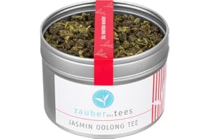 ZAUBER DES TEES Zauber der Gewürze Jasmin Oolong Tee – Aromatischer Oolong-Tee mit zarten Jasminblüten, ideal für eine entspannende Teestunde, 45 g