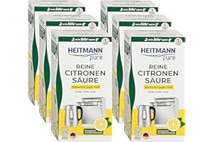 ‎HEITMANN PURE HEITMANN pure Reine Citronensäure: Ökologischer Bio-Entkalker - Pulver, 6x 350 g