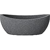 Scheurich Barceo Jardiniere 60 Plantenschaal/Bloempot/Plantenkom, ovaal, kleur: Stony Black, gemaakt van gerecycled kunststof, voor buiten Scheurich Barceo Jardiniere 60 Plantenschaal/Bloempot/Plantenkom, ovaal, kleur: Stony Black, gemaakt van gerecycled kunststof, voor buiten