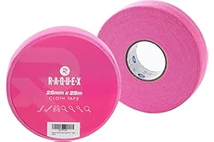 Raquex Cinta de Tela para Deportes: Palos de Hockey, Tenis, Squash o bádminton, Cuerdas de Saltar y más. Resistente al Agua, Fuerte y Proporciona un Agarre Natural Aumentado