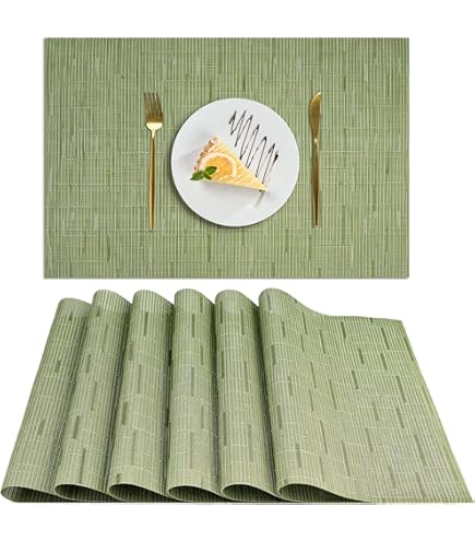 Juego Manteles Mesa Mantel Individual Plastico Juego De 6 Manteles