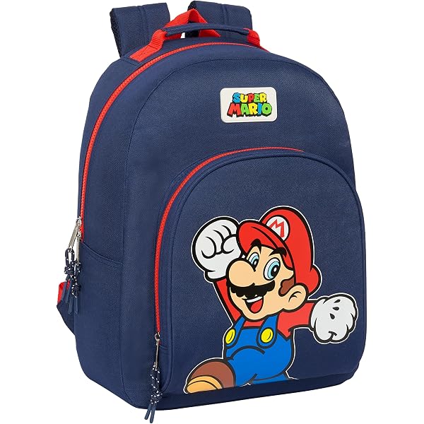 Accessori Super Mario Borsa Scuola Super Mario World Per Bambini - Blu, 26x12x15 Cm, Adattabile Al Carrello, Facile Da Pulire Borsa Trasporto Carrello - Foto 11
