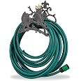 Porte Tuyau Chouette Relaxdays - Enrouleur Mural Jardin Fonte Gris 23x24cm