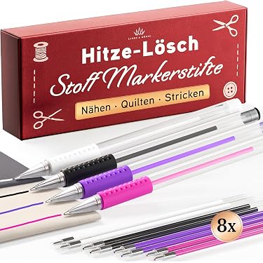 Schneiderkreide Stifte, 4 Stück, Wasserlöslich, Für Quilten