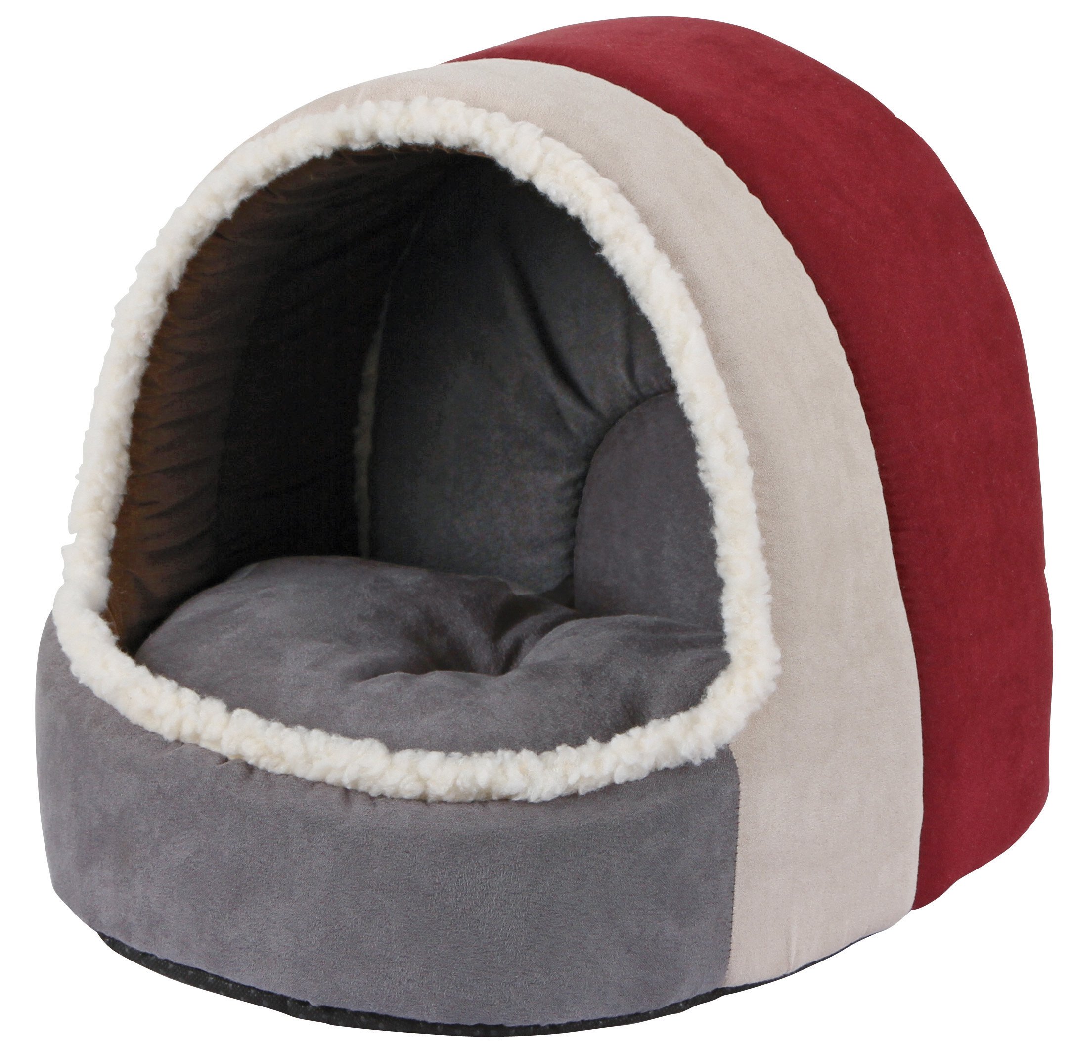 Kerbl, Accogliente Cuccia a Igloo Scamosciata Amelie, 35 cm x 33 cm x 32 cm, Bordeaux e Antracite Kerbl, Accogliente Cuccia a Igloo Scamosciata Amelie, 35 cm x 33 cm x 32 cm, Bordeaux e Antracite