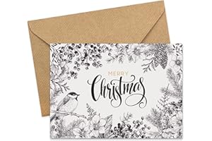 ‎KOKO LORA KOKO&LORA® Vintage Weihnachtskarten mit Kraftpapier-Umschlägen (3er Set) - Premium Grußkartenset mit Natur-Kuvert - moderne, weihnachtliche Karten