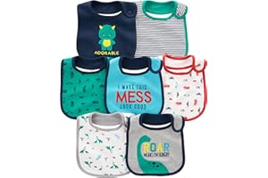 Simple Joys by Carter's 7-pack Teething Bibs baby-bibs Unisex - Bambini e ragazzi (Pacco da 7)