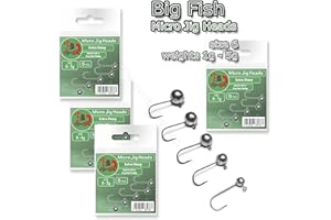 BIG FISH Micro Jig Heads size 6 1-5g LRF Ultra Light Soft Lure Drop Shot Fishing Set