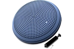 PURE HEALTH Wobble Balance Cushion Board for Fitness Exercise core workout, Relief Bank Pain, Sensory Cushion for Chair - Stability Rehab Seat Improve Sitting Posture – Adults or Children