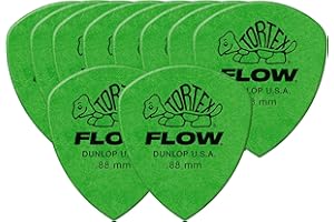 JDLP Puas para Guitarra Eléctrica DUNLOP TORTEX FLOW 558R88 Verdes pack 10 unidades - Rockmusic España