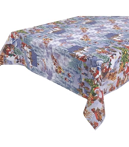 PVC Tischdecke Mit Sternen-Muster – Grau/weiß, Abwaschbar & Wählbare Größe | Ideal Für Weihnachten