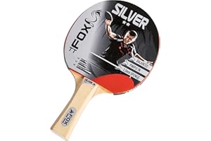 Fox TT Silver 2 Star Table Tennis Bat - Red, one size