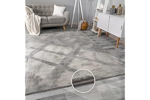 Dywan Do Salonu Sztuczne Futro Pluszowy Shaggy Z D逝gim W這siem, Rozmiar:140x200 cm, Kolor:Szary