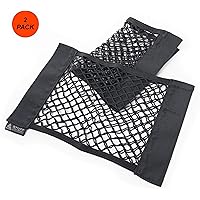 stuff from above® Kofferraumnetztaschen schwarz (2 Stück) mit starken Klettstreifen - Autonetz Kofferraumtasche…