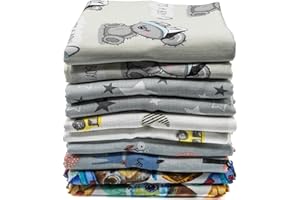 Clevere Kids baby-collection Langes bébé en Mousseline de Coton colorées | Lot de 10 | 70 x 80 cm | Double Tissage | Oeko-Tex | fabriqué dans l'UE (garçons)