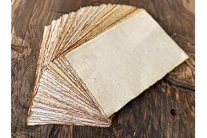 Wanderings Vintage Handmade Deckle Edge Cards - 2"x3.5" - 150 GSM - 50 Pack Blank Cards - Ideal for Place Cards, Name Cards for Table Setting, Thank You Notes, Gift Tags