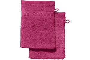 ‎REDBEST REDBEST Waschhandschuh 2er-Pack Chicago Fuchsia Größe 15x21 cm - saugstark, strapazierfähig, ideal für Reisen, Sport (weitere Farben)