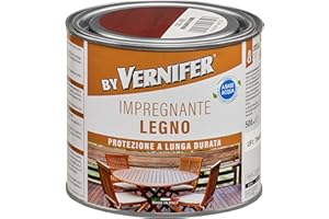 AREXONS BY VERNIFER Impregnante Legno Mogano, Impregnante all'Acqua Pronto all'Uso per Protezione Legno, a Rapida Asciugatura, Inodore, 500ml