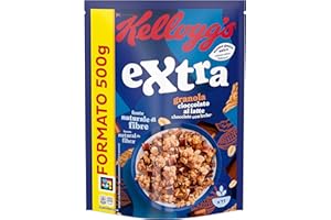 Kellogg's Cereali Extra | Gusto Cioccolato al Latte | Granola con Avena Croccante | Confezione Singola da 500g (1 x 500g)