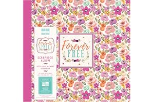 First Edition Forever Blooms Scrapbook Album 12" x 12" / 30.5 x 30.5 cm, (20 Pages, Snapload PhotoGuard, Refillable Memory, Acid, Lignin & PVC Free), 12x12