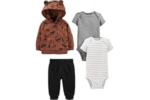 Simple Joys by Carter's Baby Jungen 4-teiliges Set Jacke, Hose und Body