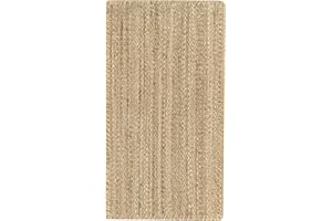 HAMID - Tapis de Jute Granada 100% Fibre de Jute Naturelle - Moquette Douce et Résistance Moyenne - Tissé à la Main - Salon, Chambre, Tapis de Couloir - Nature (110x60cm)