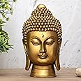Global Grabbers New face Head Buddha Statue showpiece Idol Home Decor Items for Living Room and Gifts (Golden 4)