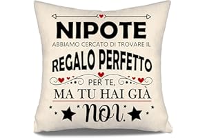 Aosumin Nipote abbiamo cercato di trovare il regalo perfetto per te ma tu hai già noi Divertenti fodere per cuscini per nipoti da nonna nonno zia zio Regalo di compleanno Regalo di Natale (nipote-b)