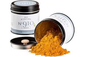 ‎RIMOCO Rimoco N°910 BIO KURKUMA gemahlen - würzig, leicht erdig & feinherb | Perfekt für orientalische und indische Küche | Bio Anbau (DE-ÖKO-007) | 70g in eleganter Gewürzdose mit Aromadeckel