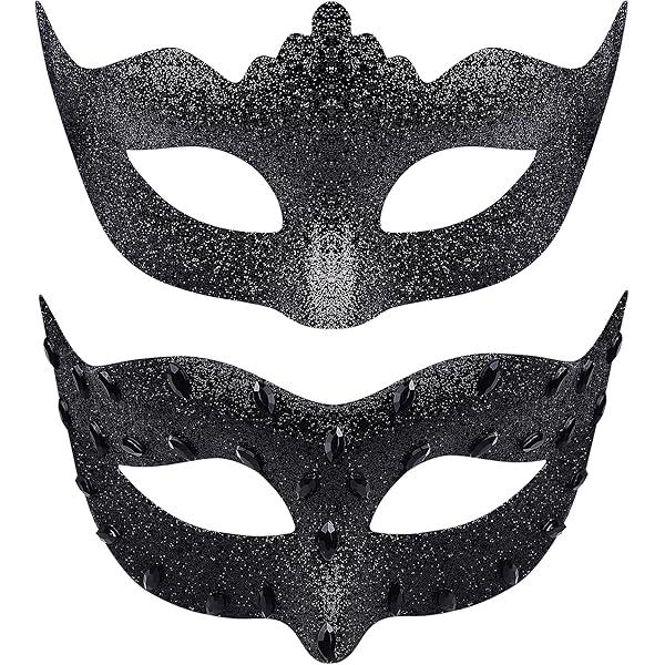 Maschere Veneziane Regerly 2 Pezzi - Maschere Carnevale Sexy Donna Con Decorazioni - Foto 2