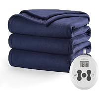 Sunbeam Heated Blanket, Polyester, Admiral Blue, Twin : Amazon.co.uk: Home  u0026 Kitchen