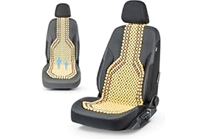 WALSER CarComfort coprisedile in perline di legno, coprisedile auto massaggiante in legno, coprisedile universale naturale 13550