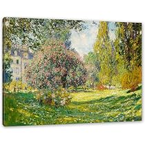 Tableau 4 Pièces Claude Monet – Impression Sur Toile Avec Cadre Bois 40x30 Cm – Déco Murale