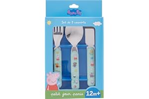 Petit Jour Paris - PI903K - Set de 3 couverts Peppa Pig - pour manger comme un grand!