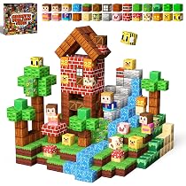 Crifeton Construction Magnetique Enfant 150 pièces 2CM Magnetic Blocks 3+ Jeux Aimants, Bloc de Cube Magnétique de pour Garçon et Fille, Jouet Créatif Montessori pour Enfants 4 5 6 7 8 9 10 11 Ans Jeu