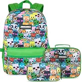 Get Trend Minecraft Children's Backpack Set, School Case and Isothermal Lunch Bag, Complete School Backpack, Children's Set f