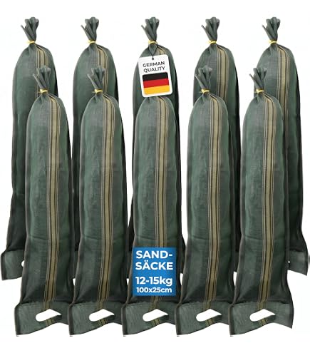 Zandzakken 20 Stuks – 40x60 Cm, Met Trekkoord, Waterdicht En Scheurvast – Voor Overstromingsbescherming En Dijken