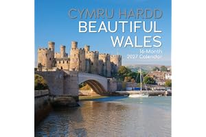 TGSC | Vackra Wales kalender 2027 – kvadratisk väggkalender, månadsöversikt med plats för möten, 30 x 30 cm