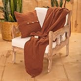 RAYME TEXTILE Luxury 100% Cotton Sofa Shawl TV Blanket, Wide 130x170 cm High Quality Cotton Fabric Decorative Sofa Atm
