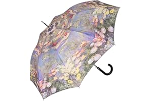 VON LILIENFELD® Ombrello Fiore Arte Claude Monet Ninfee Pioggia Lungo Classico Automatico Donna