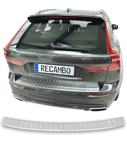 Protection Seuil Chargement Volvo V60 2010-2018 V60 CC 2015-2018 - Acier Inox Brossé Argent