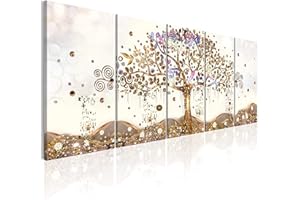 murando Quadro Acustico Gustav Klimt 5 pezzi schiuma acustica Quadri Moderni su Tela non Tessuta Stampa Protezione dai Rumori Fonoassorbente