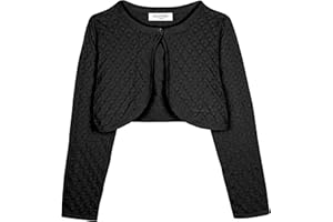 Bolerose Ragazze Manica Lunga Bolero in Maglia a Punta Bambini Cardigan
