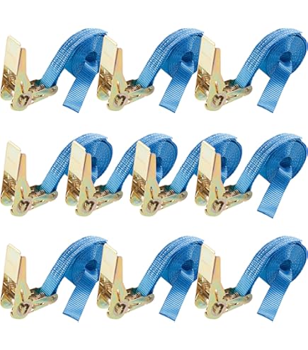 10 Stuks Ratelbanden 4m x 1000kg met Ratelsluiting - 25mm Spanbanden met Ratel - Oranje Ratelband voor Bagage en Transport - TÜV/GS Gecertificeerd, volgens DIN EN 12195-2 - KODIAK STRAPS