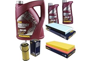 DIEDERICHS Filter Set Inspektionspaket 7 Liter MANNOL Motoröl Energy Premium 5W-30 API SN/CF SCT Germany Innenraumfilter Luftfilter Ölfilter