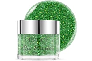 EODCI Dipping Powder Nails Set, Navidad Verde Glitter Dipping Powder, Dip Acrílico Nail Set para Principiantes French Nails Uñas DIY Regalos para Mujeres