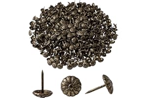 IPEA Chiodi da Tappezzeria modello Fiore – 100 pezzi – Bullette Borchie Decorative per Mobili Arredamento Vesititi Poltrone – Made in Italy – Spille in Metallo – Colore Oro Antico – 11 x 12 mm